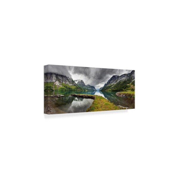 Maciej Duczynski 'Mountain Rustic Norway 19' Canvas Art,8x19